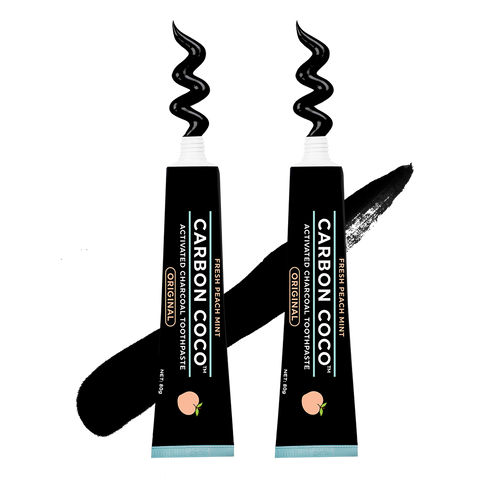 Activated Charcoal Toothpaste fluoride free - Duo Pack